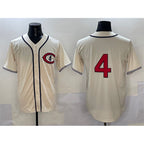 Chicago Cubs #4 Pete Crow-Armstrong Cream Field of Dreams Cool Base Stitched Jersey