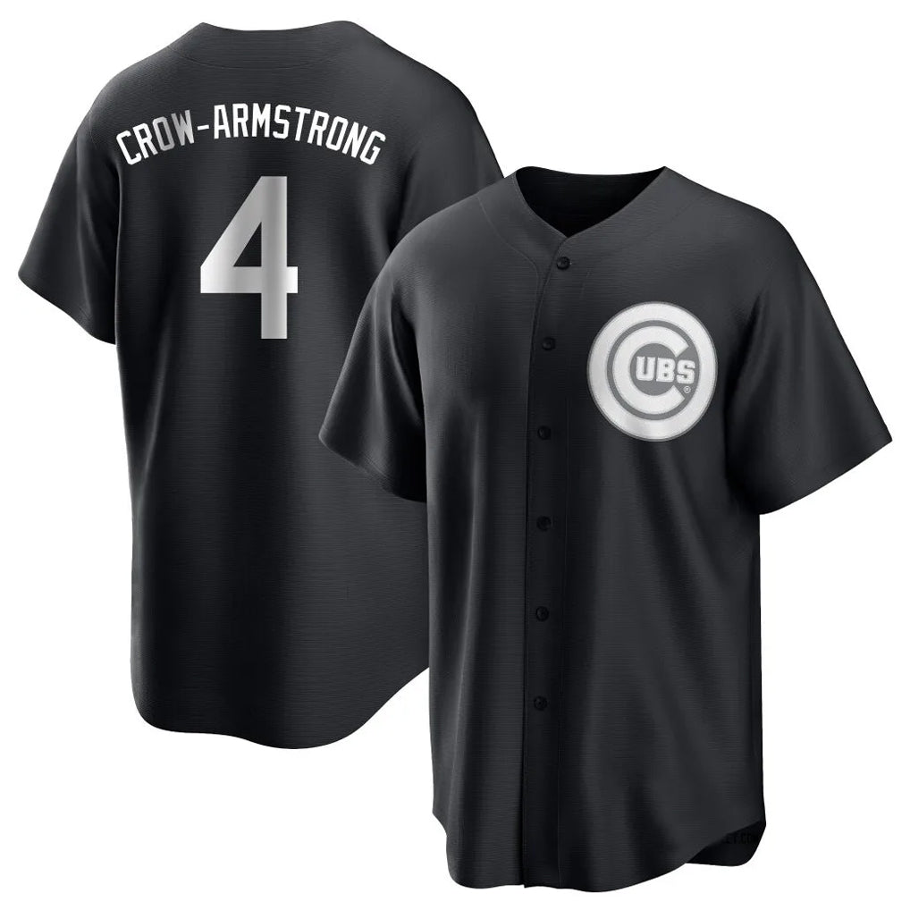 Chicago Cubs #4 Pete Crow-Armstrong Player Black Game Stitched Baseball Jersey