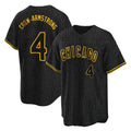Chicago Cubs #4 Pete Crow-Armstrong Player Black Snake Skin City Game Stitched Baseball Jersey