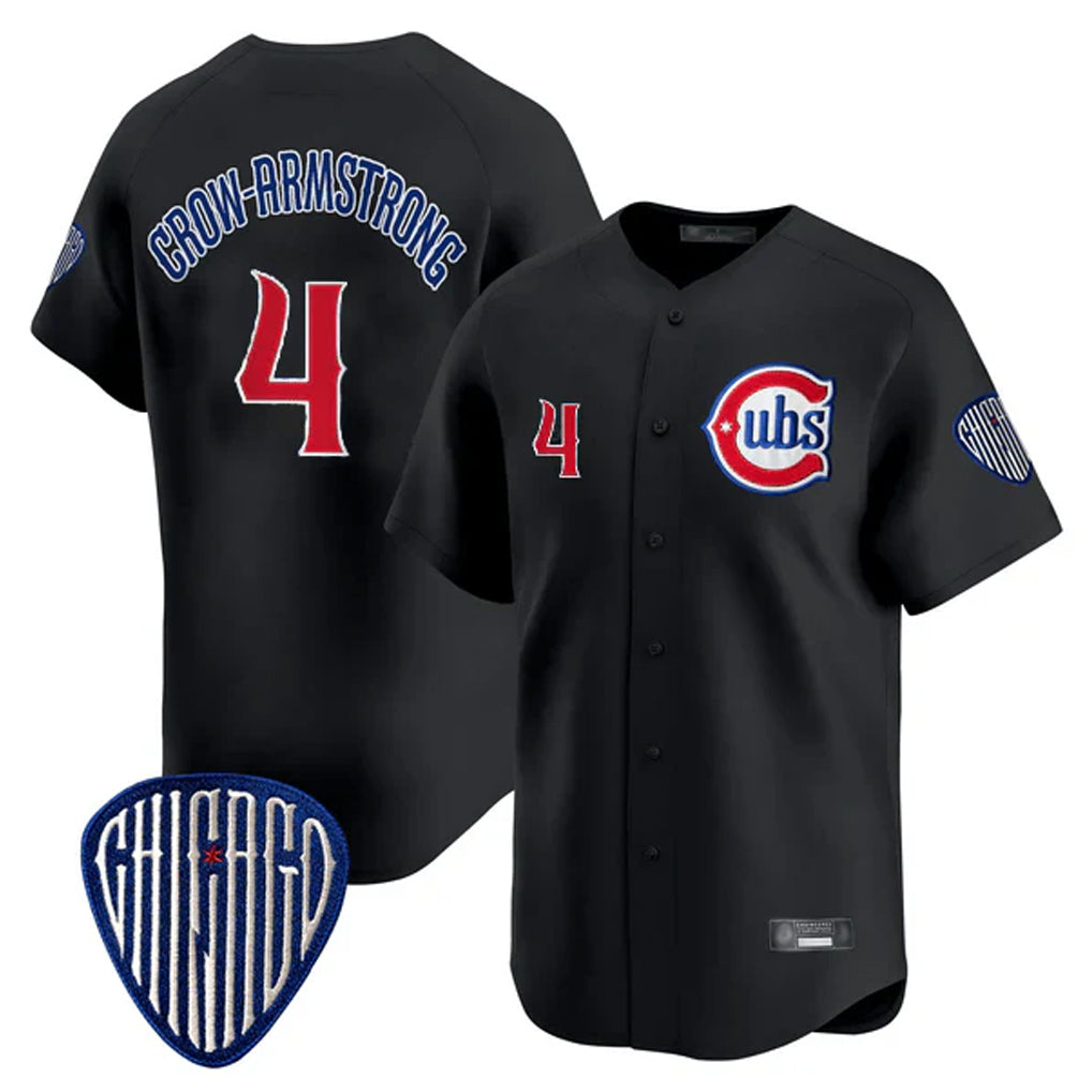 Chicago Cubs #4 Pete Crow-Armstrong Player Black Vapor Premier Limited Home Stitched Baseball Jersey