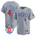 Chicago Cubs #4 Pete Crow-Armstrong Player Gray Road 150th Anniversary Limited Home Stitched Baseball Jersey