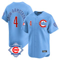 Chicago Cubs #4 Pete Crow-Armstrong Player Light Blue 150th Anniversary Limited Home Stitched Baseball Jersey