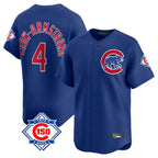 Chicago Cubs #4 Pete Crow-Armstrong Player Royal 150th Anniversary Limited Home Stitched Baseball Jersey