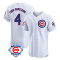 Chicago Cubs #4 Pete Crow-Armstrong Player White 150th Anniversary Limited Elite Home Game Stitched Baseball Jersey