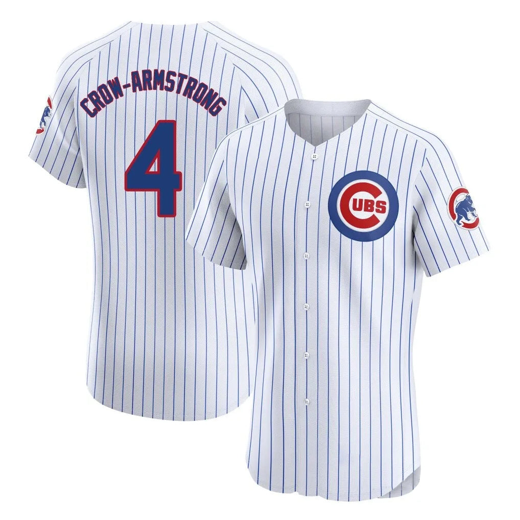 Chicago Cubs #4 Pete Crow-Armstrong Player White Limited Elite Home Game Stitched Baseball Jersey
