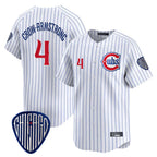 Chicago Cubs #4 Pete Crow-Armstrong Player White Pinstripe Vapor Premier Limited Home Stitched Baseball Jersey
