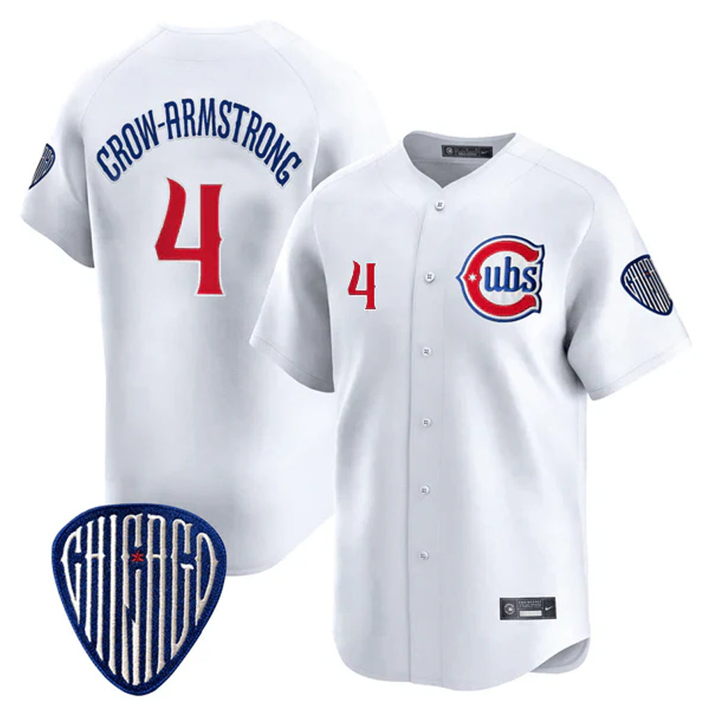 Chicago Cubs #4 Pete Crow-Armstrong Player White Vapor Premier Limited Home Stitched Baseball Jersey