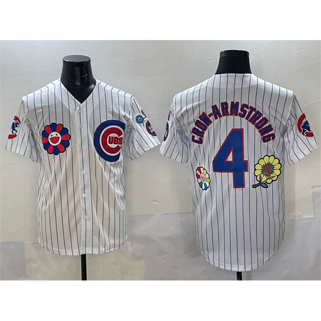 Chicago Cubs #4 Pete Crow-Armstrong White 2025 Tokyo Series Limited Stitched Baseball Jersey