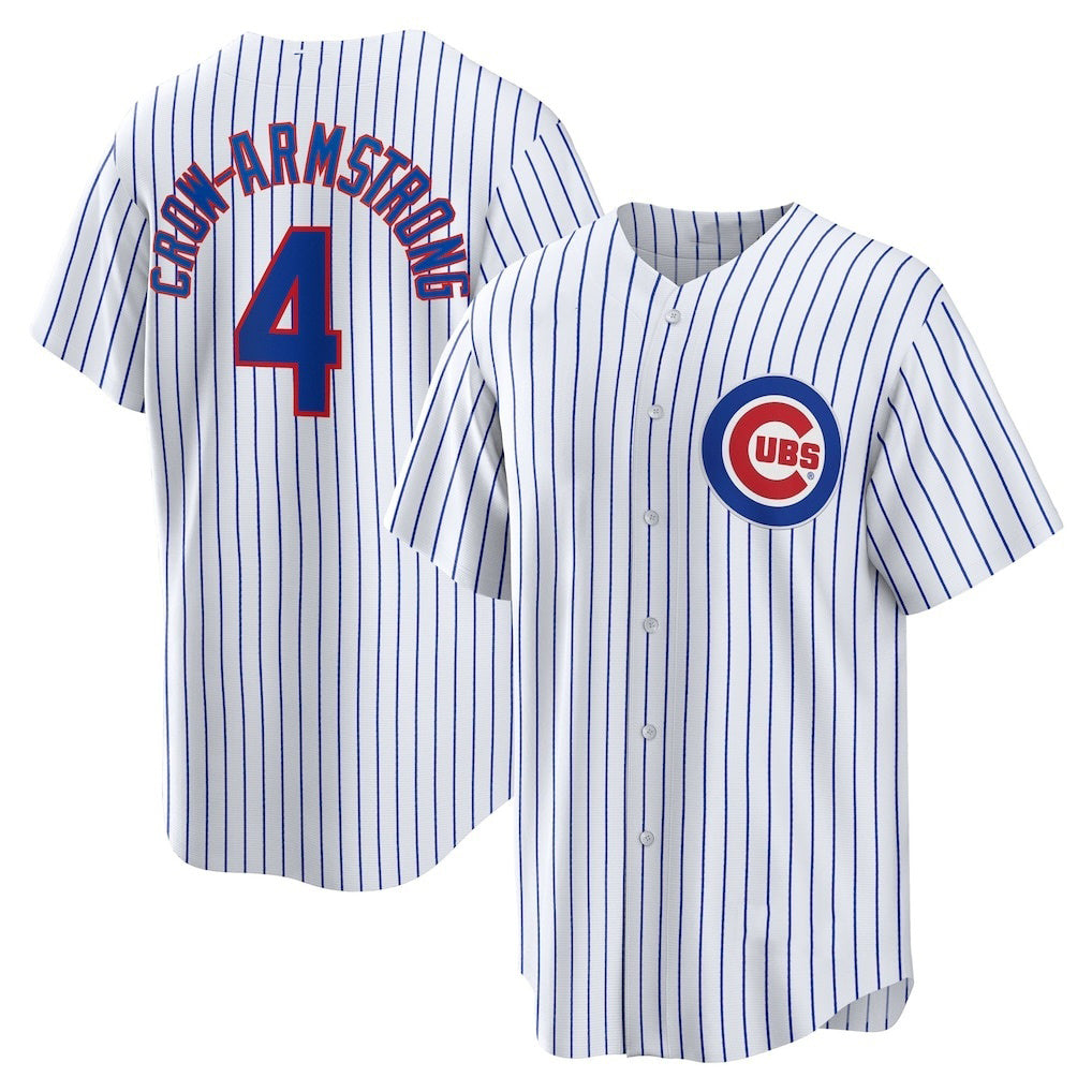 Chicago Cubs #4 Pete Crow-Armstrong White Home Replica Baseball Jersey