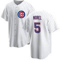 Chicago Cubs #5 Christopher Morel Chicago White Cool Base Stitched Baseball Jersey