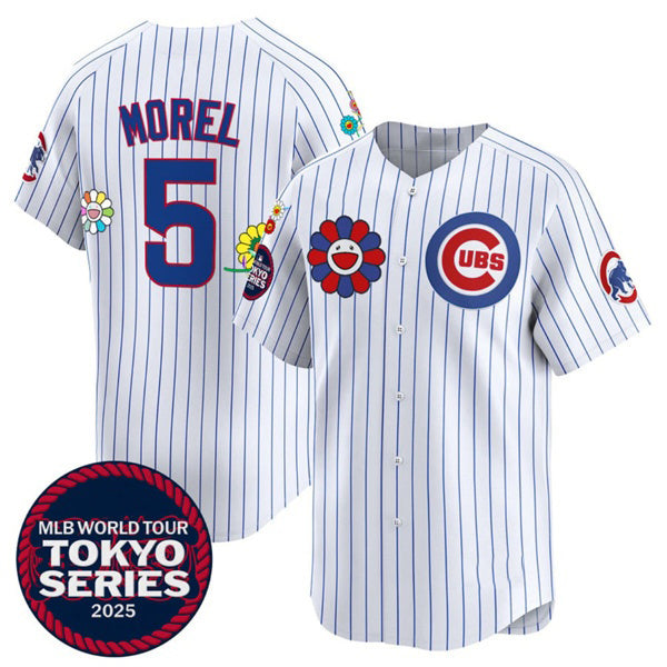 Chicago Cubs #5 Christopher Morel White 2025 Tokyo Series Limited Stitched Baseball Jersey