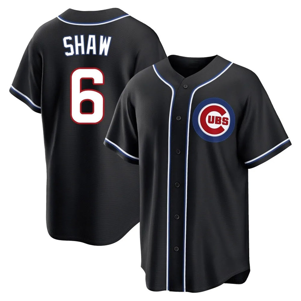 Chicago Cubs #6 Matt Shaw Player Black Fashion Out Game Stitched Baseball Jersey
