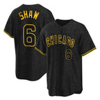Chicago Cubs #6 Matt Shaw Player Black Snake Skin City Game Stitched Baseball Jersey