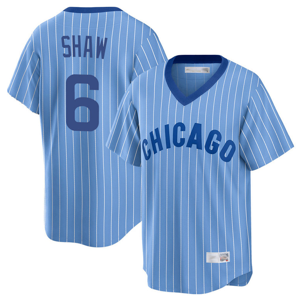 Chicago Cubs #6 Matt Shaw Player Blue T-shirt Cooperstown Collection Limited Stitched Baseball Jersey