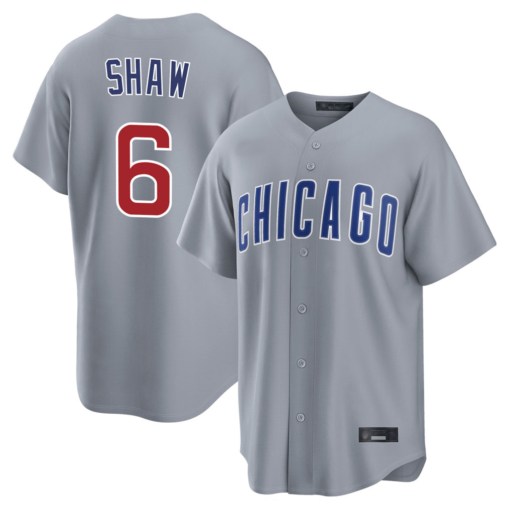 Chicago Cubs #6 Matt Shaw Player Gray Home Game Stitched Baseball Jersey