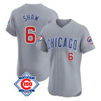 Chicago Cubs #6 Matt Shaw Player Gray Road 150th Anniversary Limited Elite Home Stitched Baseball Jersey