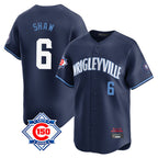 Chicago Cubs #6 Matt Shaw Player Navy City Connect 150th Anniversary Limited Home Stitched Baseball Jersey