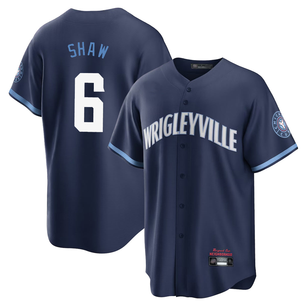 Chicago Cubs #6 Matt Shaw Player Navy City Connect Home Game Stitched Baseball Jersey