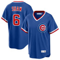 Chicago Cubs #6 Matt Shaw Player Royal T-shirt Cooperstown Collection Limited Stitched Baseball Jersey