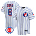 Chicago Cubs #6 Matt Shaw Player White 150th Anniversary Home Game Stitched Baseball Jersey