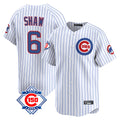 Chicago Cubs #6 Matt Shaw Player White 150th Anniversary Limited Home Game Stitched Baseball Jersey