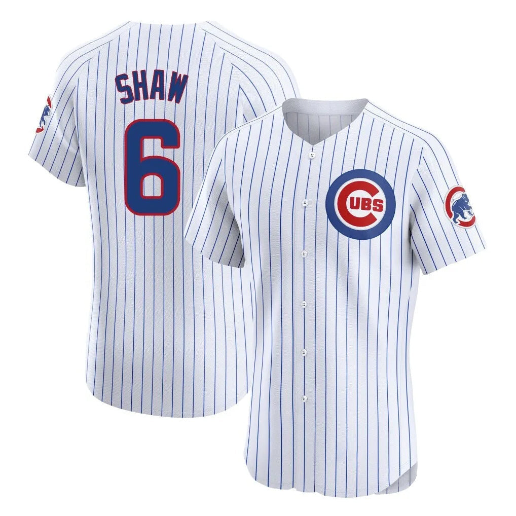 Chicago Cubs #6 Matt Shaw Player White Limited Elite Home Game Stitched Baseball Jersey