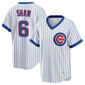 Chicago Cubs #6 Matt Shaw Player White T-shirt Cooperstown Collection Limited Stitched Baseball Jersey