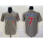 Chicago Cubs #7 Dansby Swanson Gray Limited Stitched Baseball Jersey