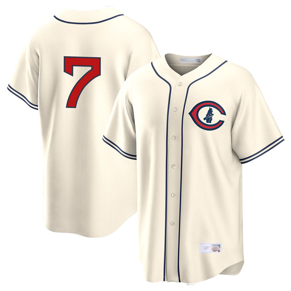 Chicago Cubs #7 Dansby Swanson Player Cream Field of Dreams Home Game Stitched Baseball Jersey