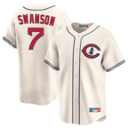 Chicago Cubs #7 Dansby Swanson Player Cream Field of Dreams Limited Home Game Stitched Baseball Jersey