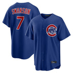 Chicago Cubs #7 Dansby Swanson Player Royal Home Game Stitched Baseball Jersey
