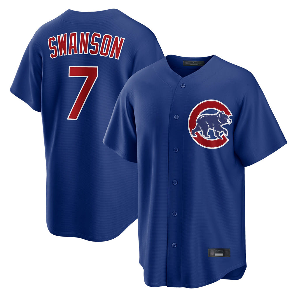 Chicago Cubs #7 Dansby Swanson Player Royal Home Game Stitched Baseball Jersey