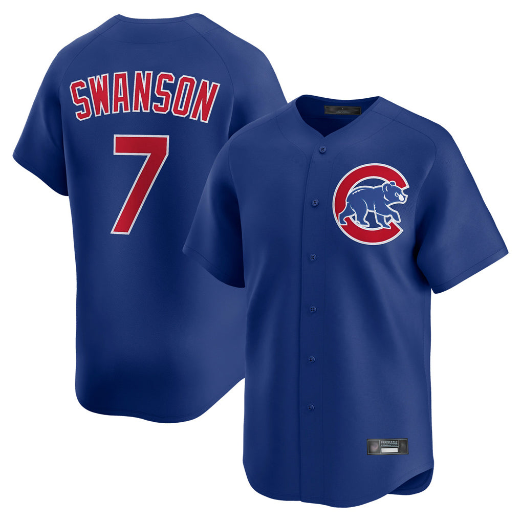 Chicago Cubs #7 Dansby Swanson Player Royal Limited Home Stitched Baseball Jersey