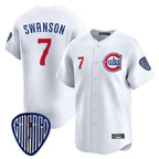 Chicago Cubs #7 Dansby Swanson Player White Vapor Premier Limited Home Stitched Baseball Jersey