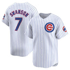 Chicago Cubs #7 Dansby Swanson White Home Limited Player Baseball Jersey