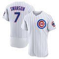 Chicago Cubs #7 Dansby Swanson White Home Stitched Flex Baseball Jersey