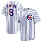 Chicago Cubs #8 Andre Dawson White Home Retired Player Replica Baseball Jersey