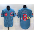 Chicago Cubs #8 Ian Happ Blue 2025 Tokyo Series 2nd Alternate Limited Stitched Baseball Jersey