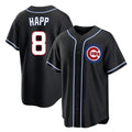 Chicago Cubs #8 Ian Happ Player Black Fashion Out Game Stitched Baseball Jersey