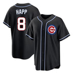 Chicago Cubs #8 Ian Happ Player Black Fashion Out Game Stitched Baseball Jersey