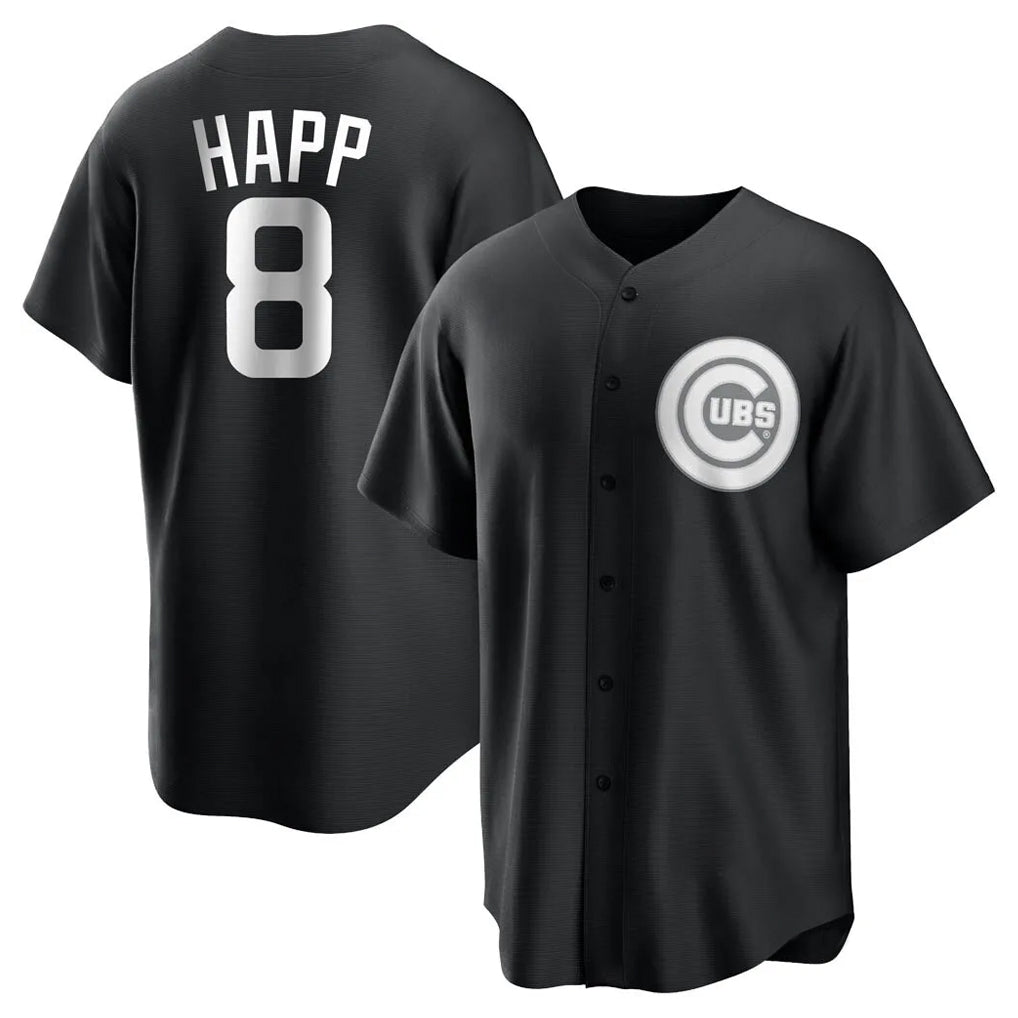 Chicago Cubs #8 Ian Happ Player Black Game Stitched Baseball Jersey