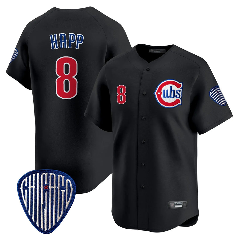 Chicago Cubs #8 Ian Happ Player Black Vapor Premier Limited Home Stitched Baseball Jersey
