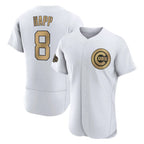 Chicago Cubs #8 Ian Happ Player Gold All-Star Limited Elite Home Game Stitched Baseball Jersey