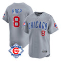 Chicago Cubs #8 Ian Happ Player Gray Road 150th Anniversary Limited Home Stitched Baseball Jersey