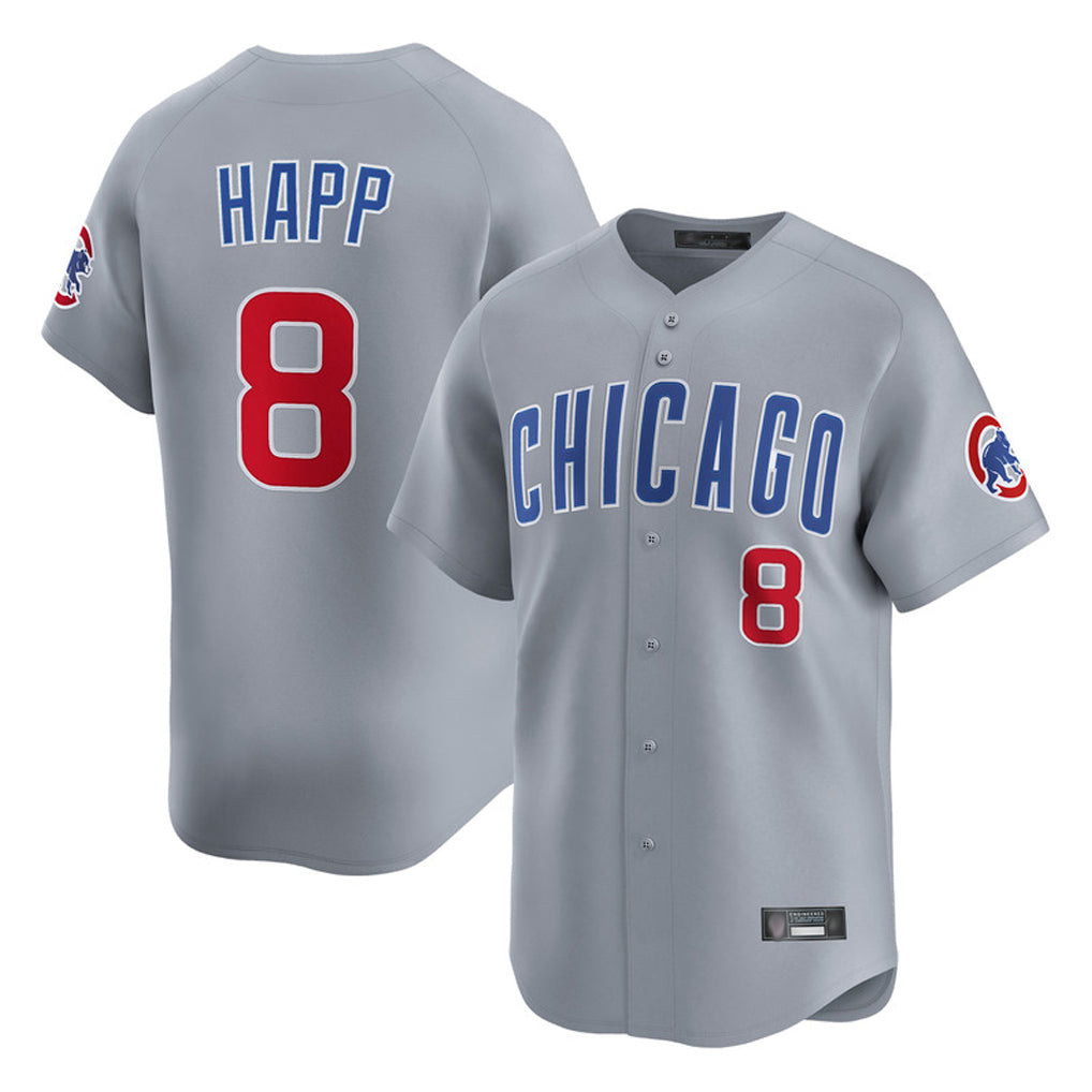 Chicago Cubs #8 Ian Happ Player Gray Road Limited Home Stitched Baseball Jersey