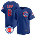 Chicago Cubs #8 Ian Happ Player Royal 150th Anniversary Limited Home Stitched Baseball Jersey