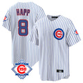 Chicago Cubs #8 Ian Happ Player White 150th Anniversary Home Game Stitched Baseball Jersey