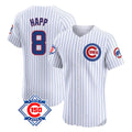 Chicago Cubs #8 Ian Happ Player White 150th Anniversary Limited Elite Home Game Stitched Baseball Jersey