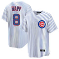 Chicago Cubs #8 Ian Happ Player White Game Home Stitched Baseball Jersey
