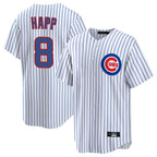 Chicago Cubs #8 Ian Happ Player White Game Home Stitched Baseball Jersey
